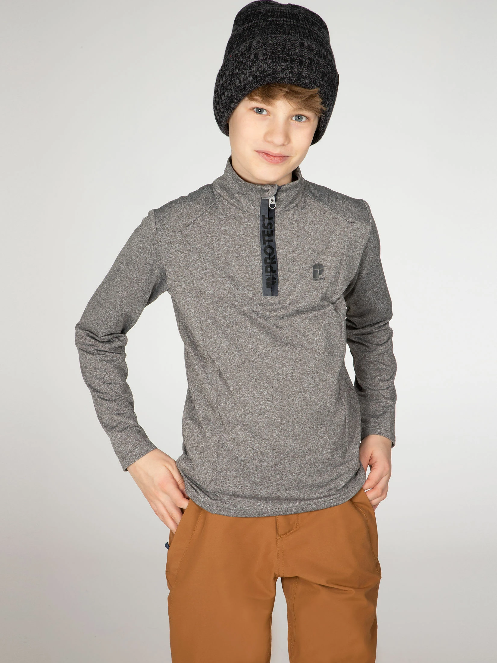 Protest Fleece " WILLOWY JR In Dark Grey Melee 5 Protest Fleece " WILLOWY JR In Dark Grey Melee – Bild 3