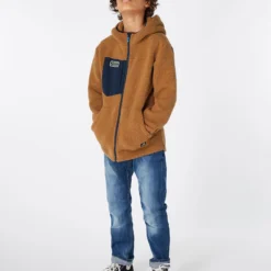 Protest Full Zip Hoodie " PRTJERRY JR In Fudgecamel -protest shop protest full zip hoodie prtjerry jr in fudgecamel 2