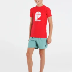 Protest Rashguard Short Sleeve " PRTBERENT JR In Tomato -protest shop protest rashguard short sleeve prtberent jr in tomato 2