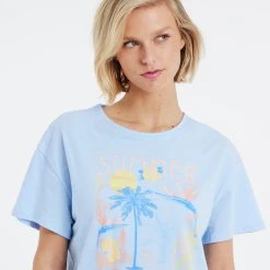 Protest T-shirt " PRTESSE In Chambray Blue 14 Protest T-shirt " PRTESSE In Chambray Blue -protest shop protest t shirt prtesse in chambray blue 5